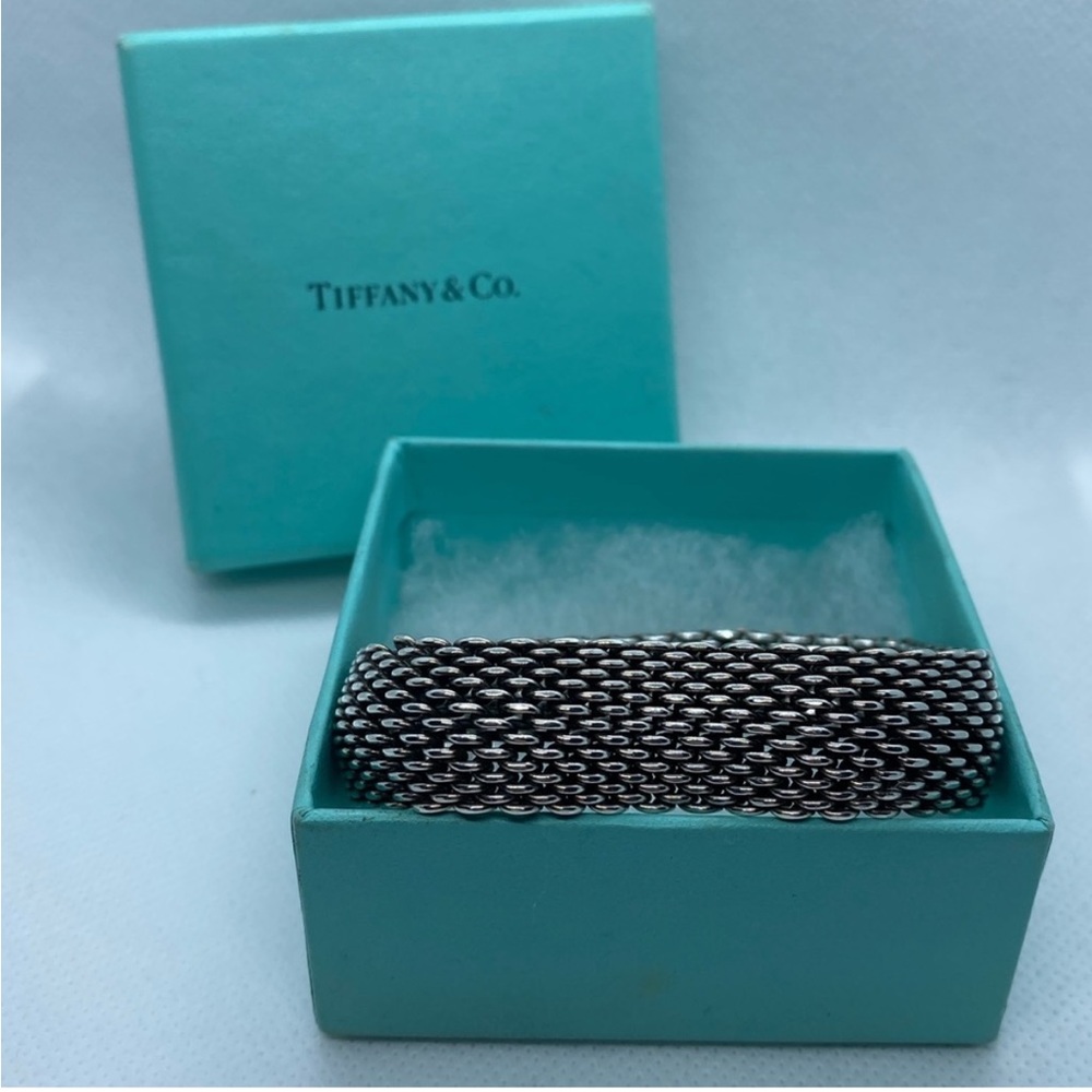 Tiffany & Co Somerset Mesh Bangle Bracelet